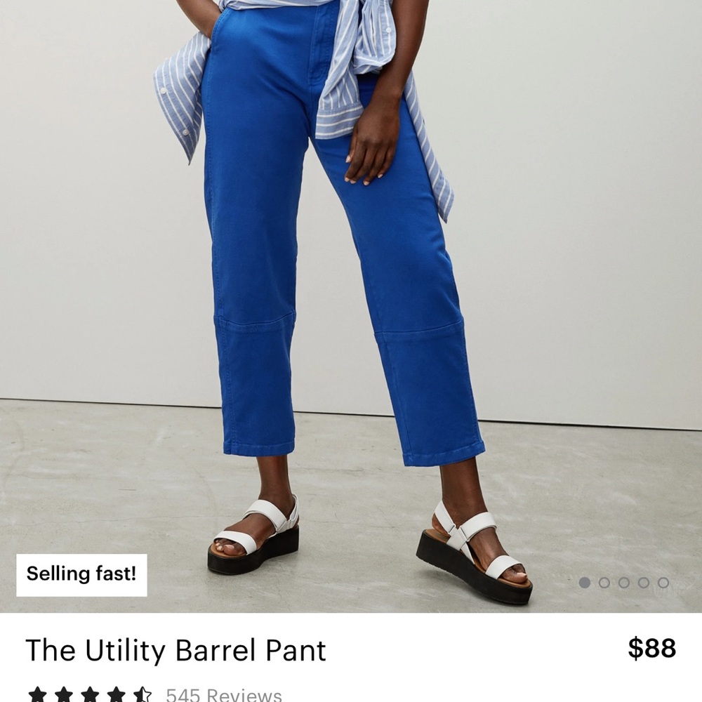 ISO Everlane Barrel Utility Pant in Bleu de Travail
